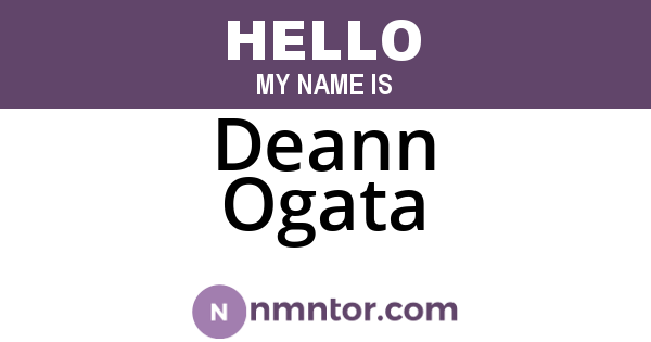 Deann Ogata