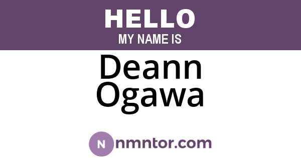 Deann Ogawa