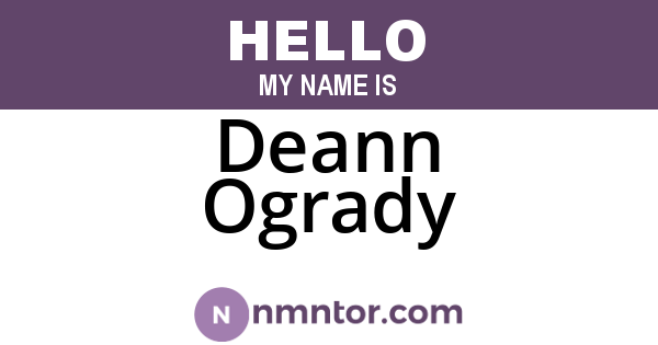 Deann Ogrady