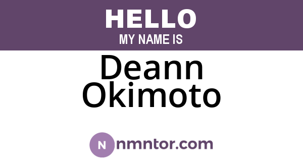 Deann Okimoto
