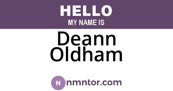 Deann Oldham