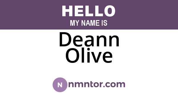 Deann Olive