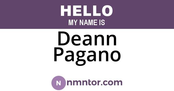 Deann Pagano
