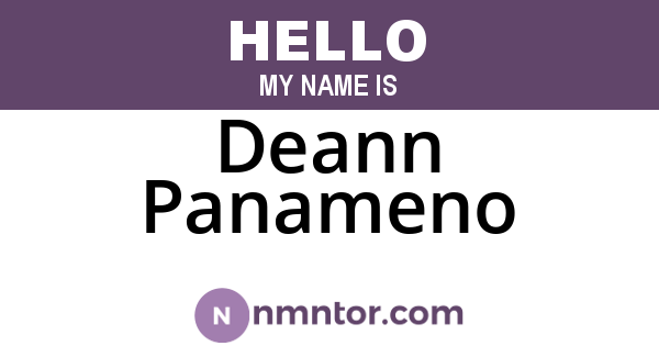 Deann Panameno