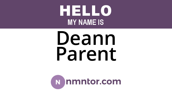 Deann Parent