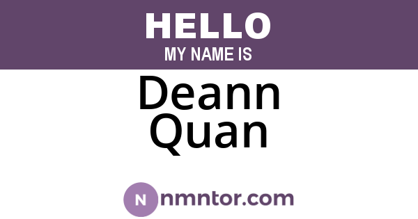 Deann Quan