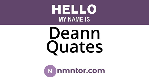 Deann Quates