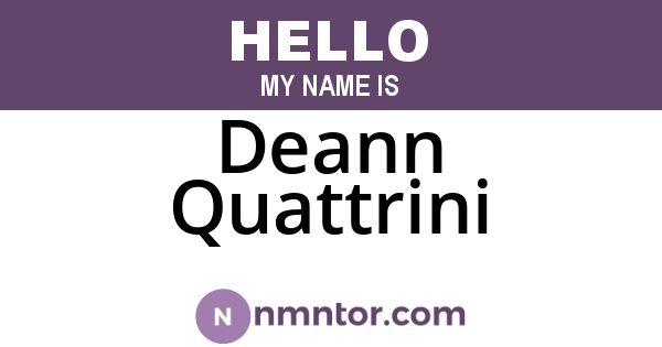 Deann Quattrini