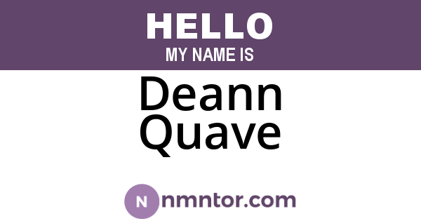 Deann Quave