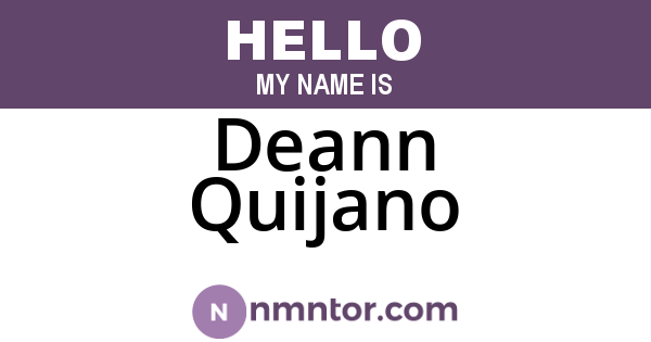 Deann Quijano