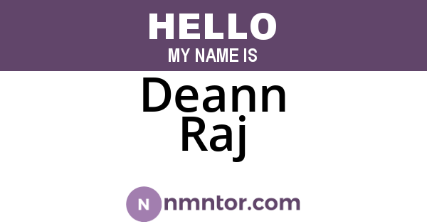 Deann Raj