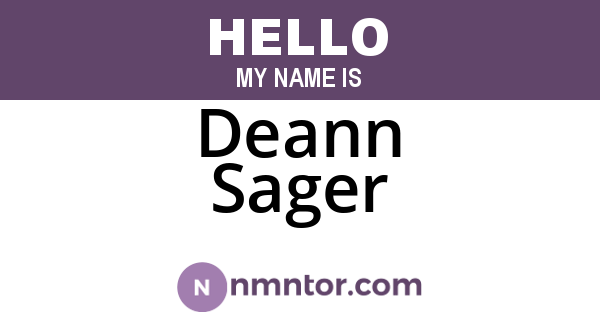 Deann Sager