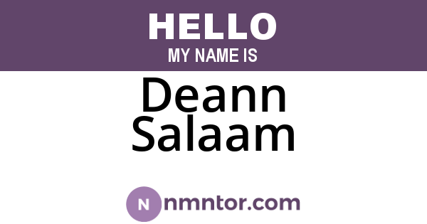 Deann Salaam