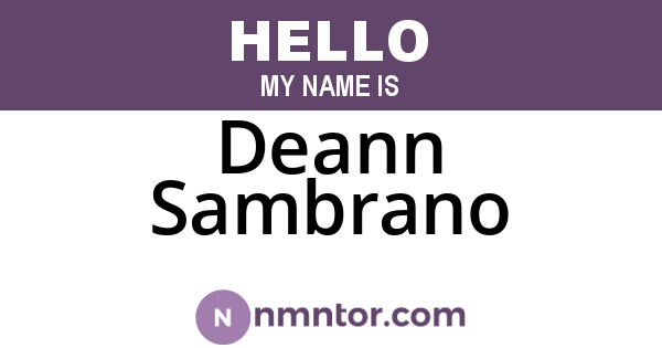 Deann Sambrano