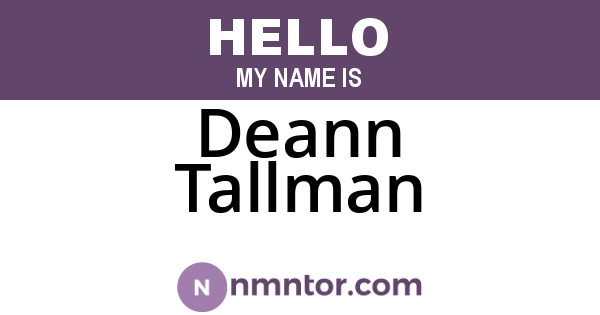 Deann Tallman