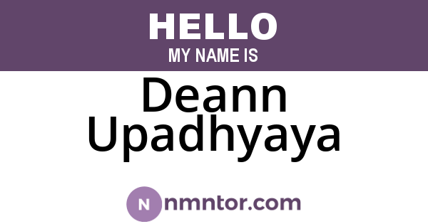 Deann Upadhyaya