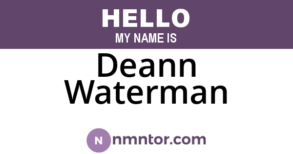 Deann Waterman
