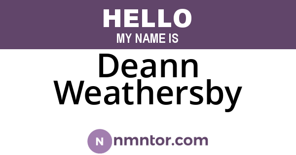 Deann Weathersby