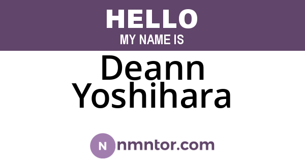 Deann Yoshihara