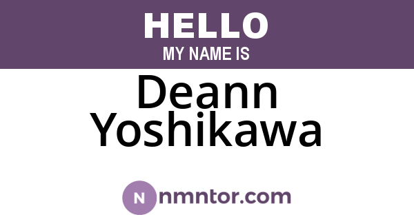 Deann Yoshikawa