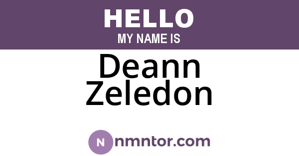 Deann Zeledon