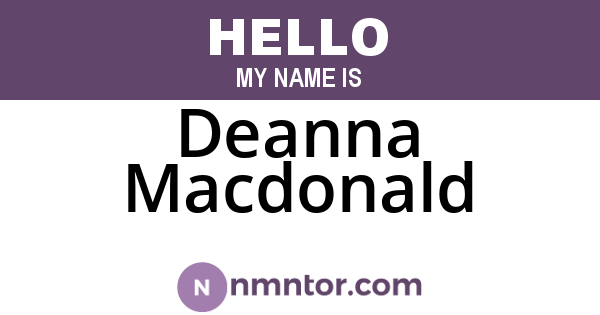Deanna Macdonald