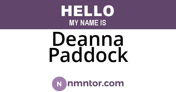 Deanna Paddock