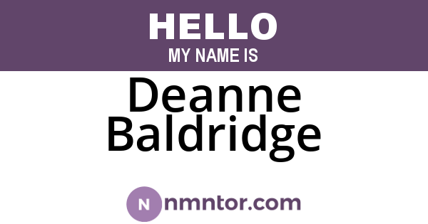 Deanne Baldridge