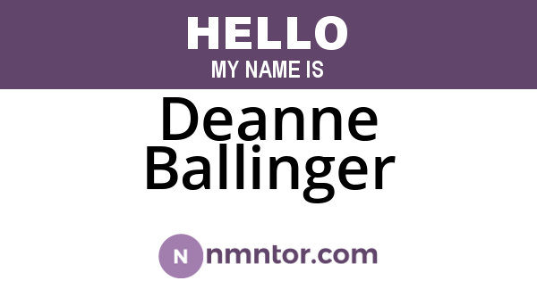 Deanne Ballinger