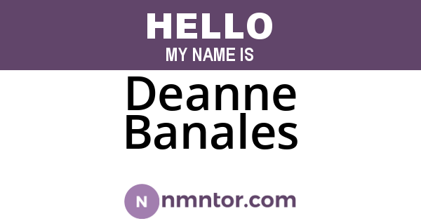 Deanne Banales