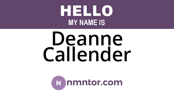 Deanne Callender