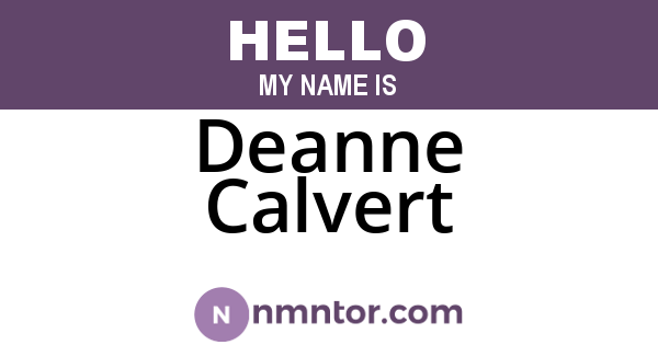 Deanne Calvert