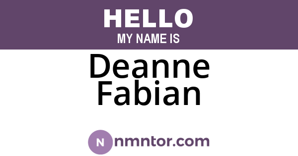Deanne Fabian