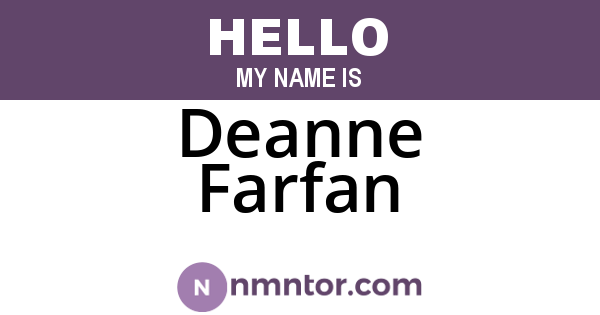 Deanne Farfan