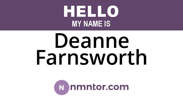 Deanne Farnsworth