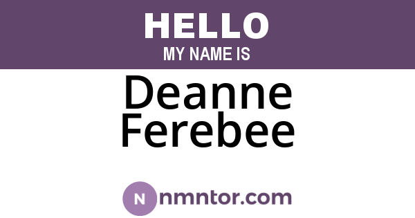 Deanne Ferebee