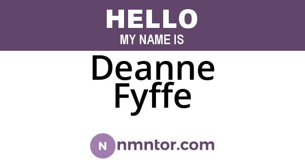 Deanne Fyffe