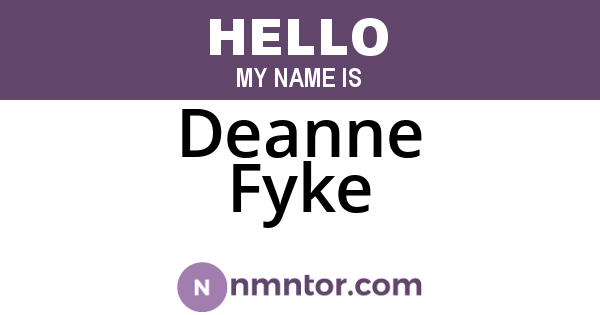 Deanne Fyke