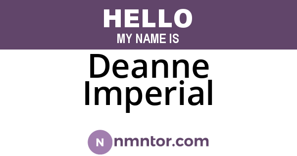 Deanne Imperial