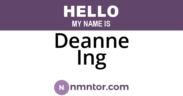 Deanne Ing