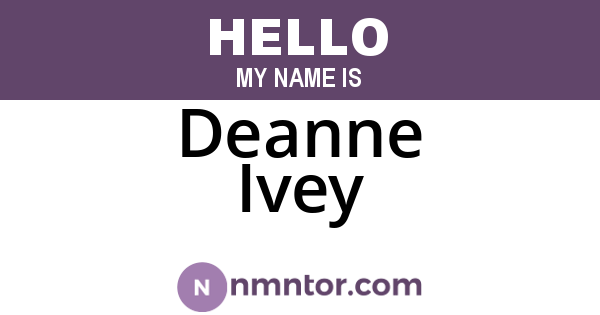Deanne Ivey