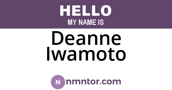 Deanne Iwamoto