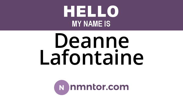 Deanne Lafontaine