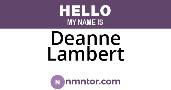 Deanne Lambert