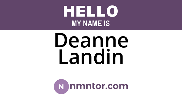Deanne Landin