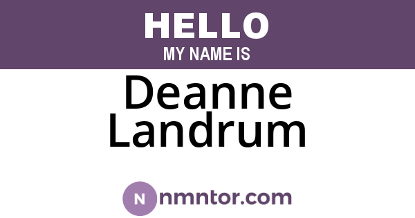 Deanne Landrum