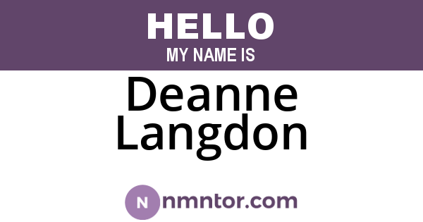 Deanne Langdon