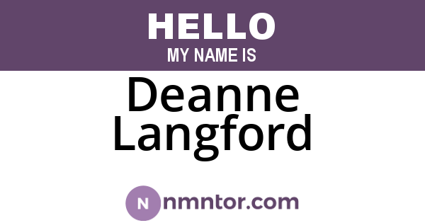 Deanne Langford