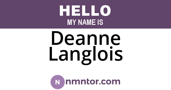 Deanne Langlois