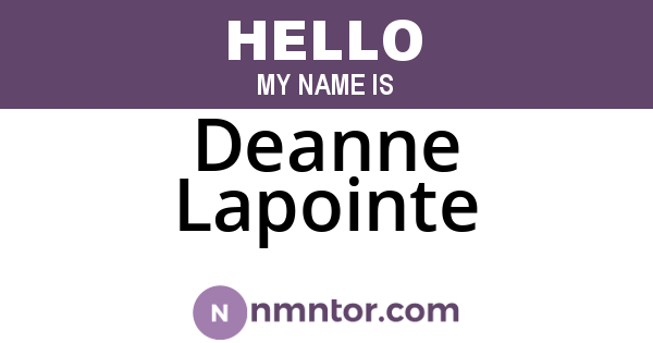 Deanne Lapointe